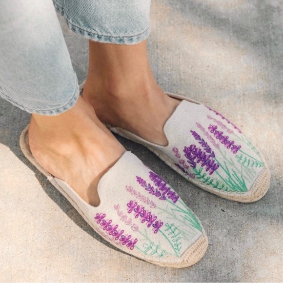 Soludos Shoes - RARE SOLUDOS LAVENDER FIELDS ESPADRILLE MULES 8